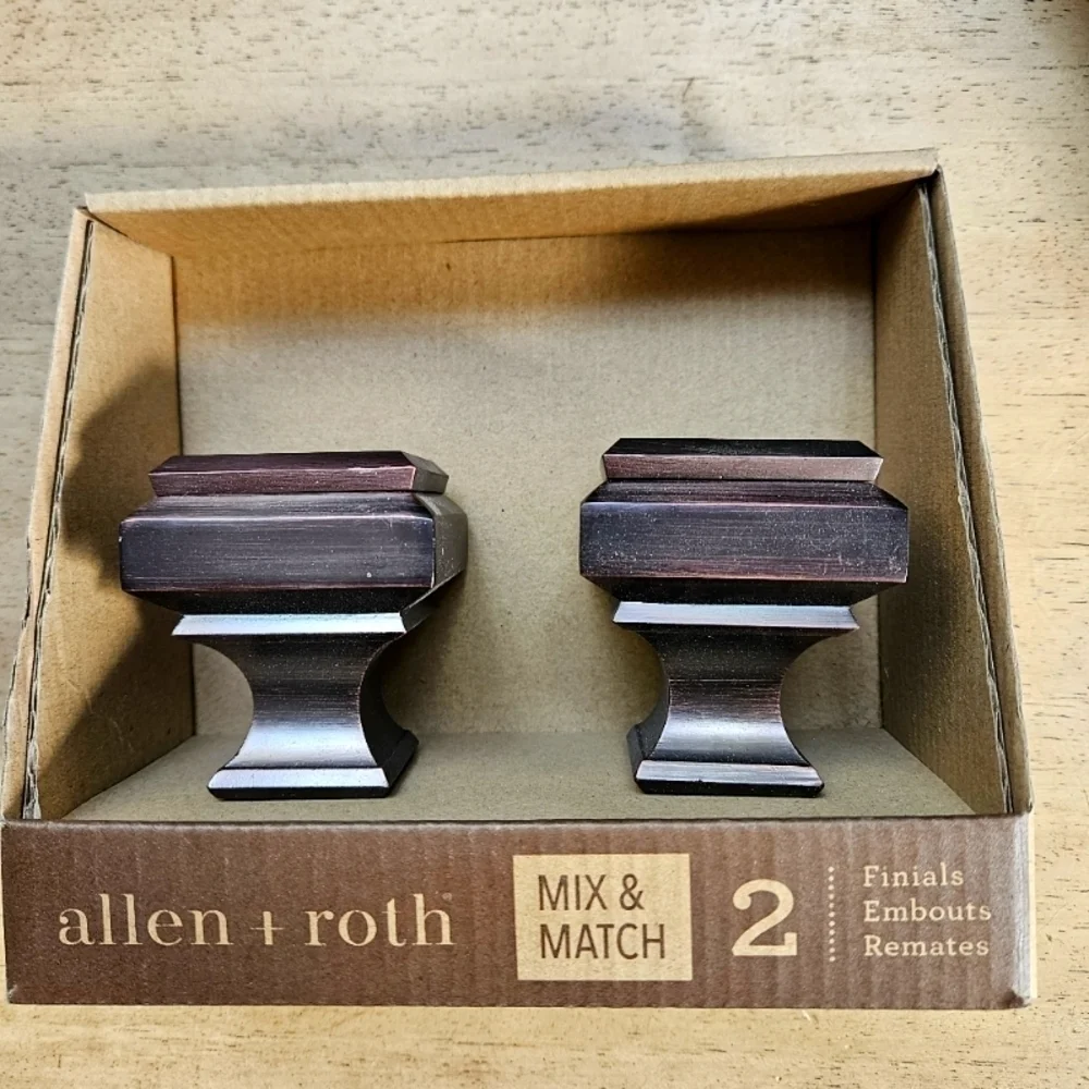 Allen and Roth curtain rod ends